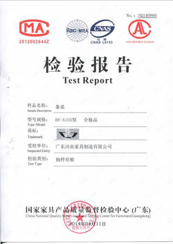 条桌检验报告