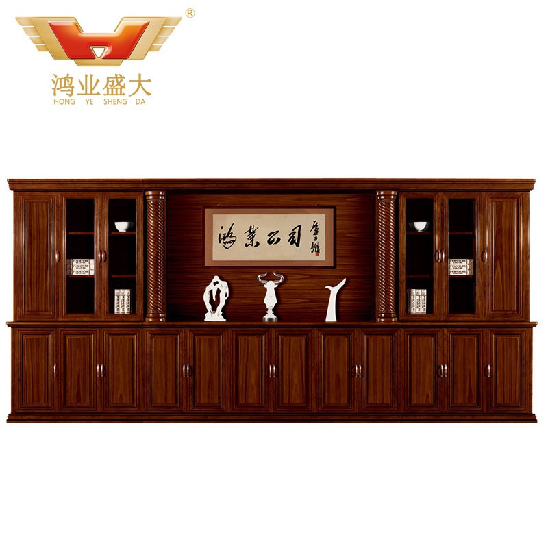 实木办公文件柜 总裁室书柜HY-C7012
